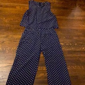 J. Crew Silk Polka Dot Jumpsuit Size 0 Petite